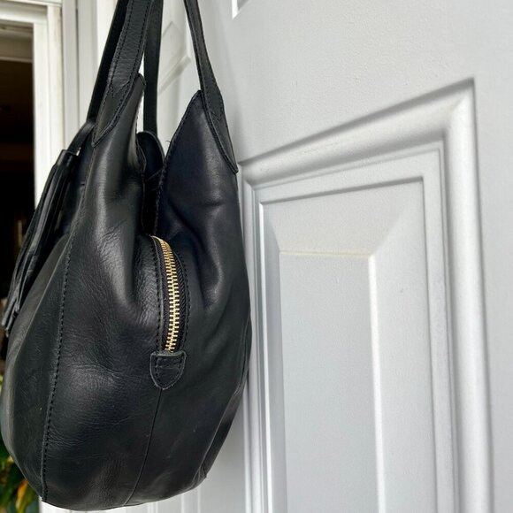 Margot New York Shoulder Bag Soft Leather Multiple Pockets Snap Closure Black OS - Picture 7 of 14
